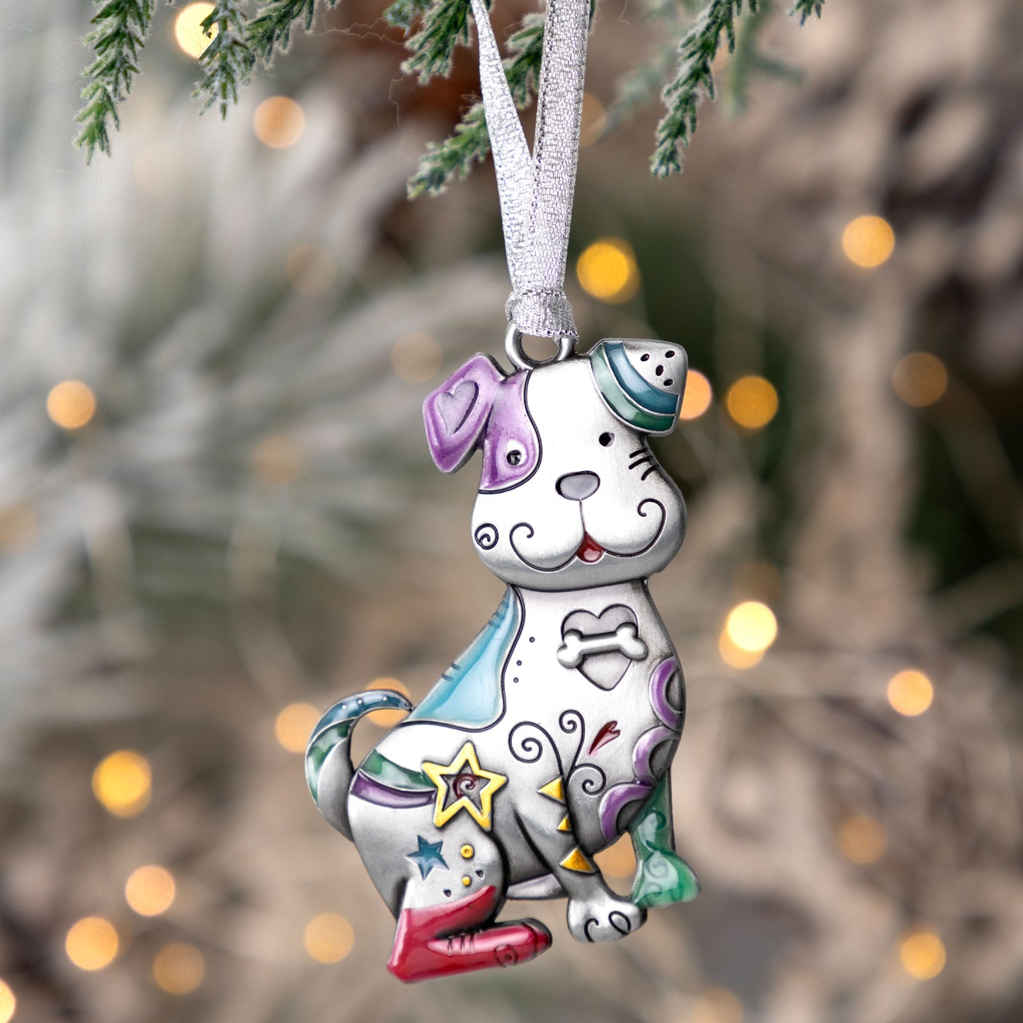 Color Pop Kitty & Dog Ornament