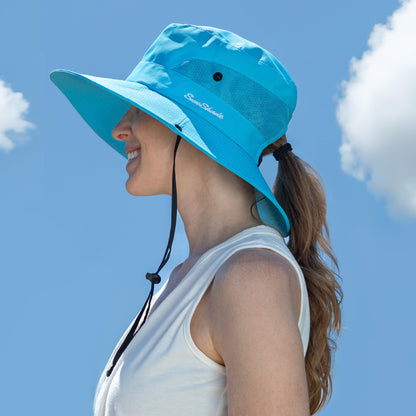 Breathable Sun Hat With Ponytail Hole