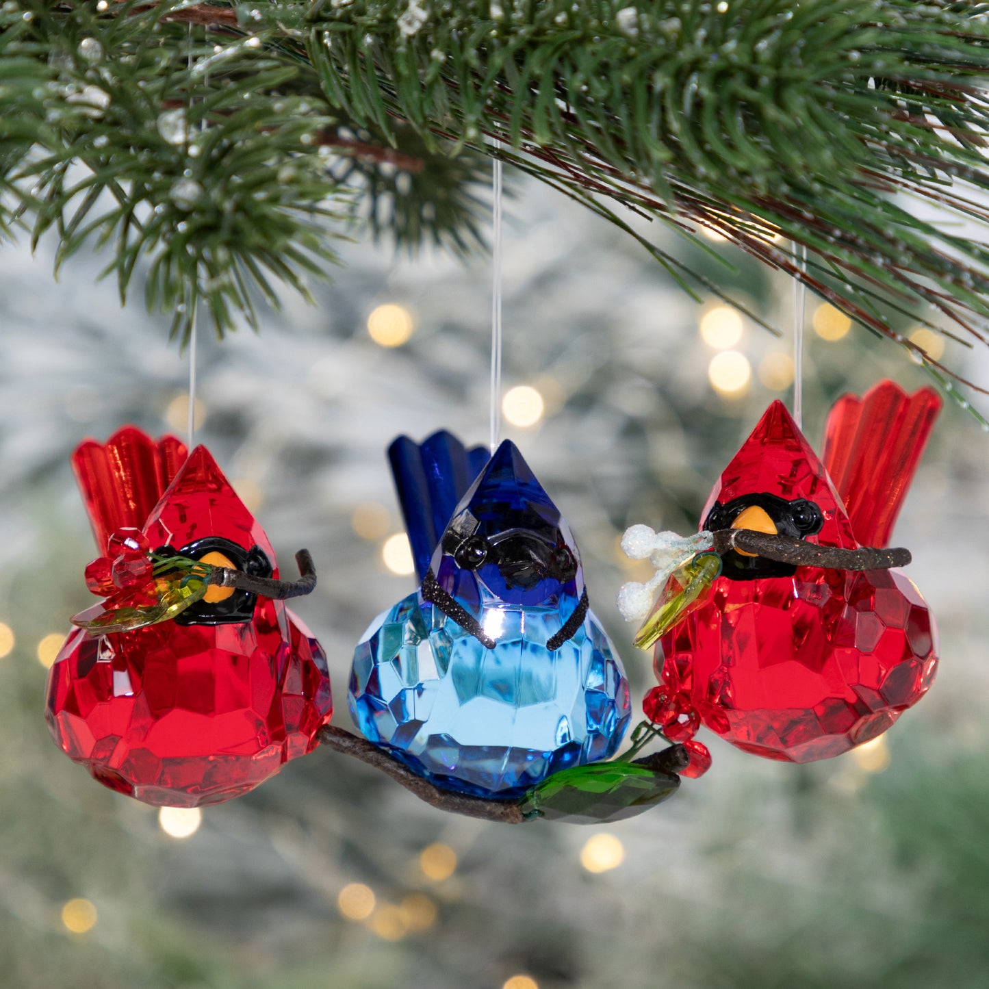 Sweet Birds & Mistletoe Sparkle Ornament