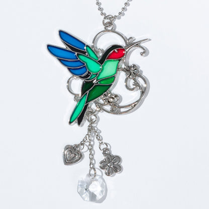 Colorful Animal Sun Catcher Faux Stained Glass Car Charm Decoration