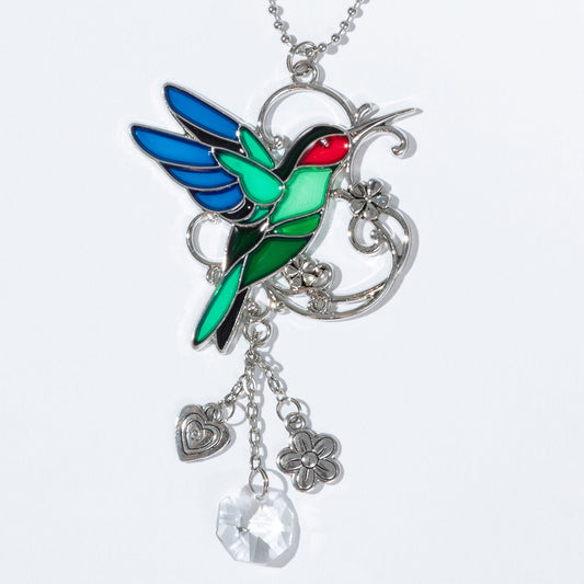 Colorful Animal Sun Catcher Faux Stained Glass Car Charm Decoration