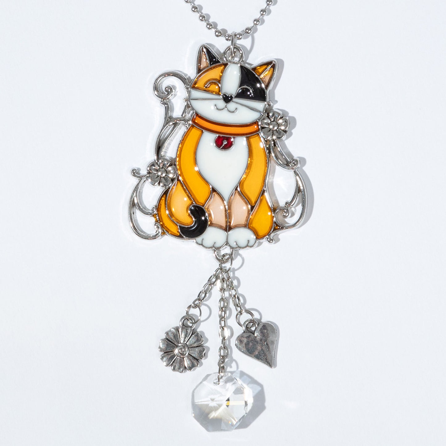 Colorful Animal Sun Catcher Faux Stained Glass Car Charm Decoration