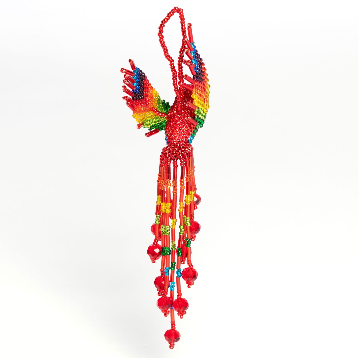 Hand Beaded Guatemalan Hummingbird Ornament