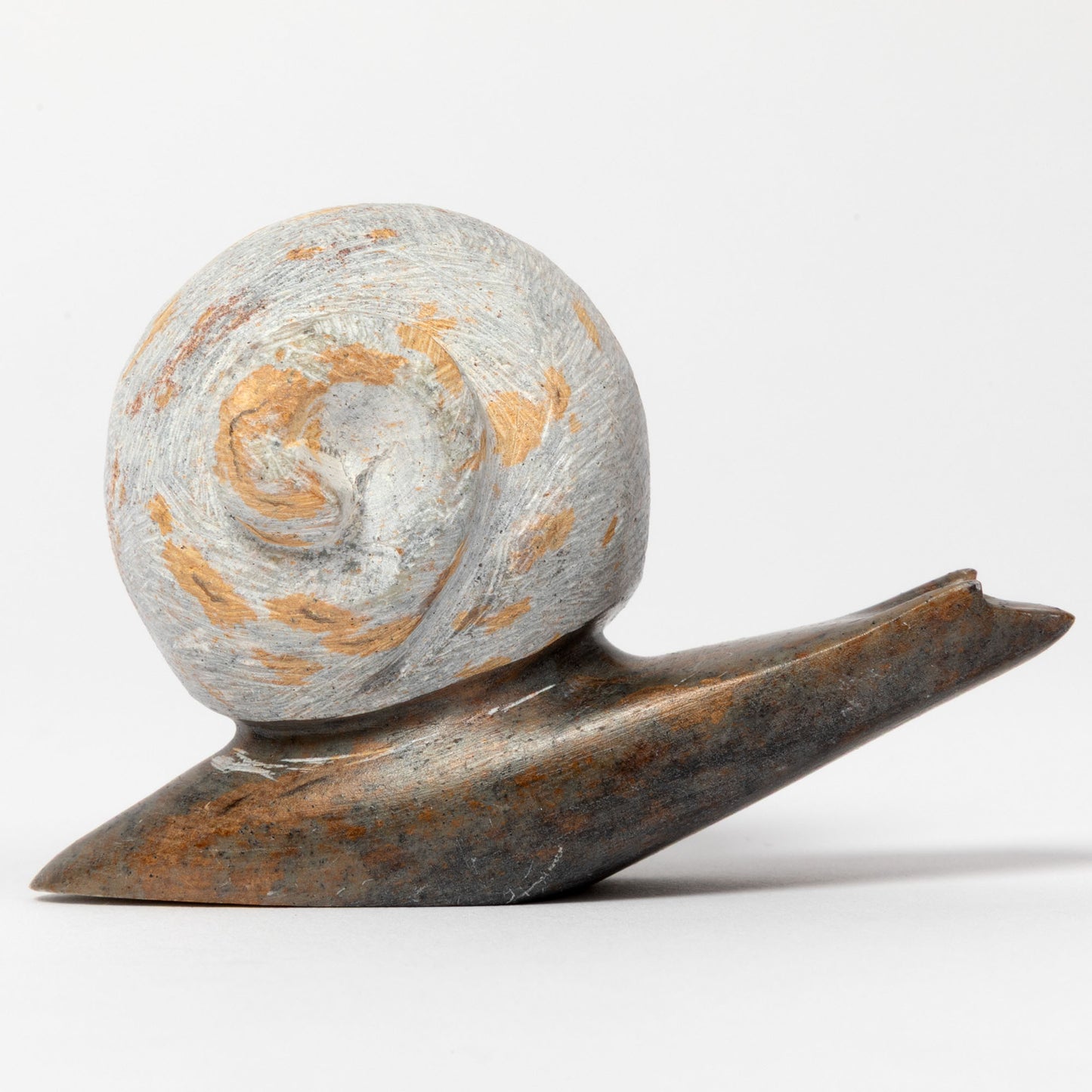Hand-Carved Serpentine Stone Snail