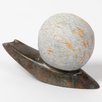 Hand-Carved Serpentine Stone Snail