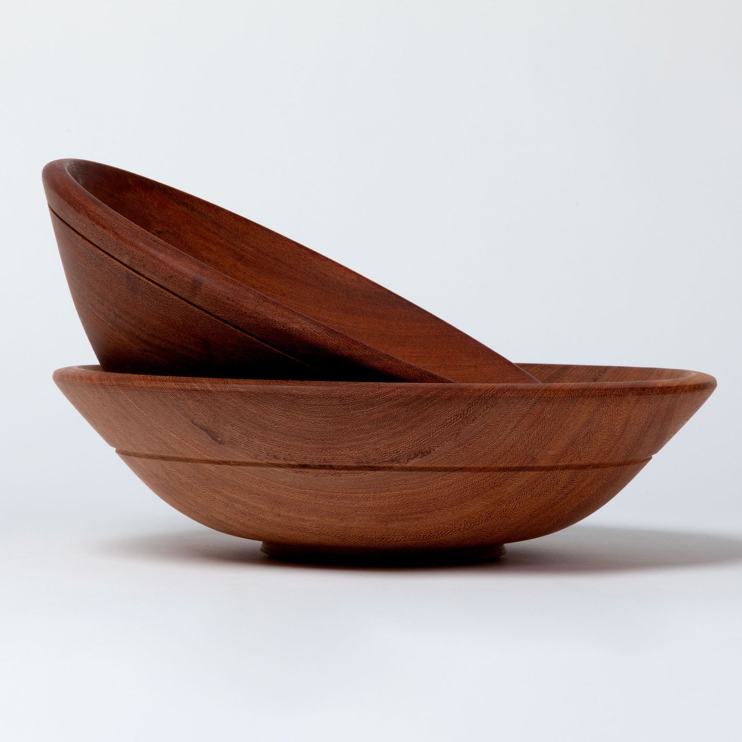 Hand-Carved Mahogany Wooden Bowl