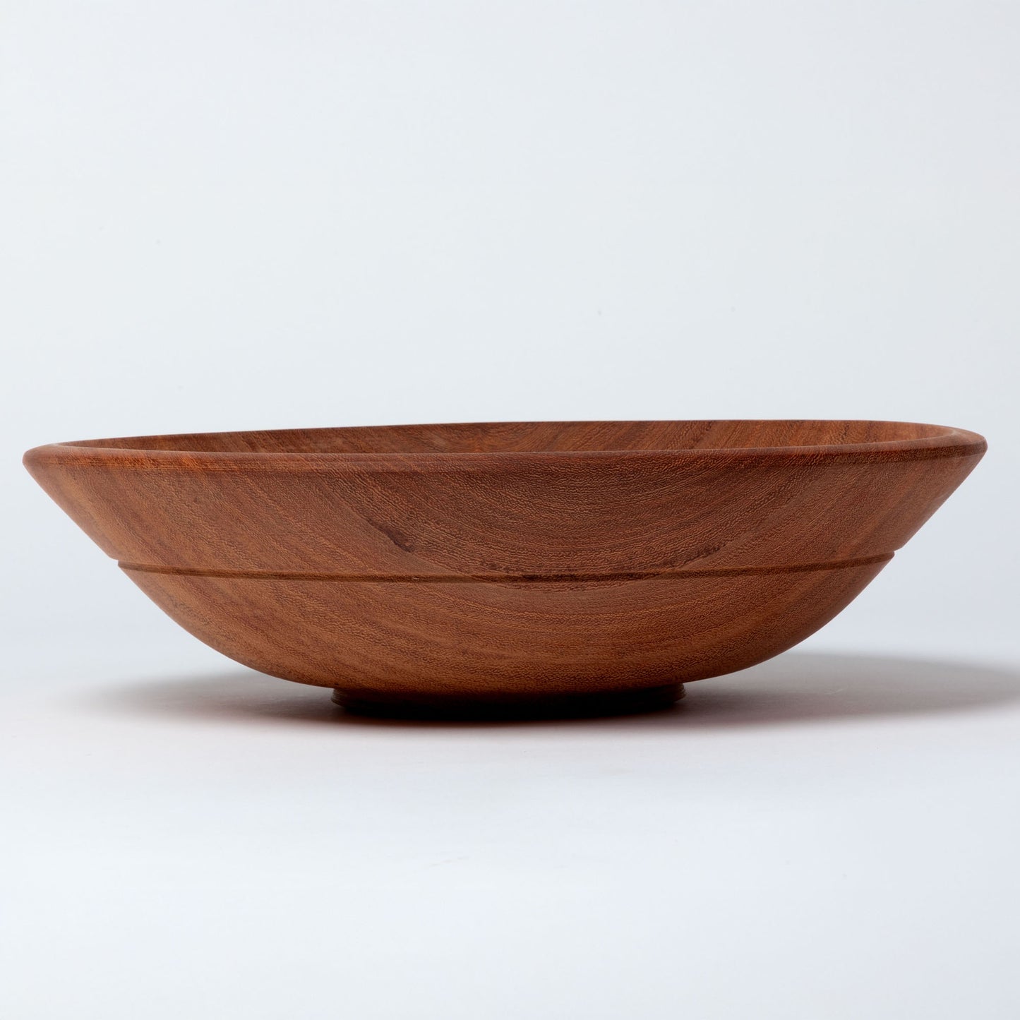 Hand-Carved Mahogany Wooden Bowl
