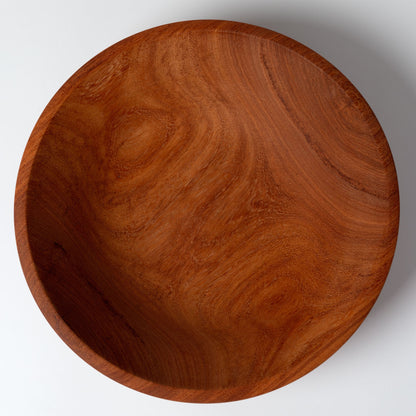 Hand-Carved Mahogany Wooden Bowl