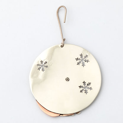 Mixed Metal Winter Fox Fair Trade Ornament