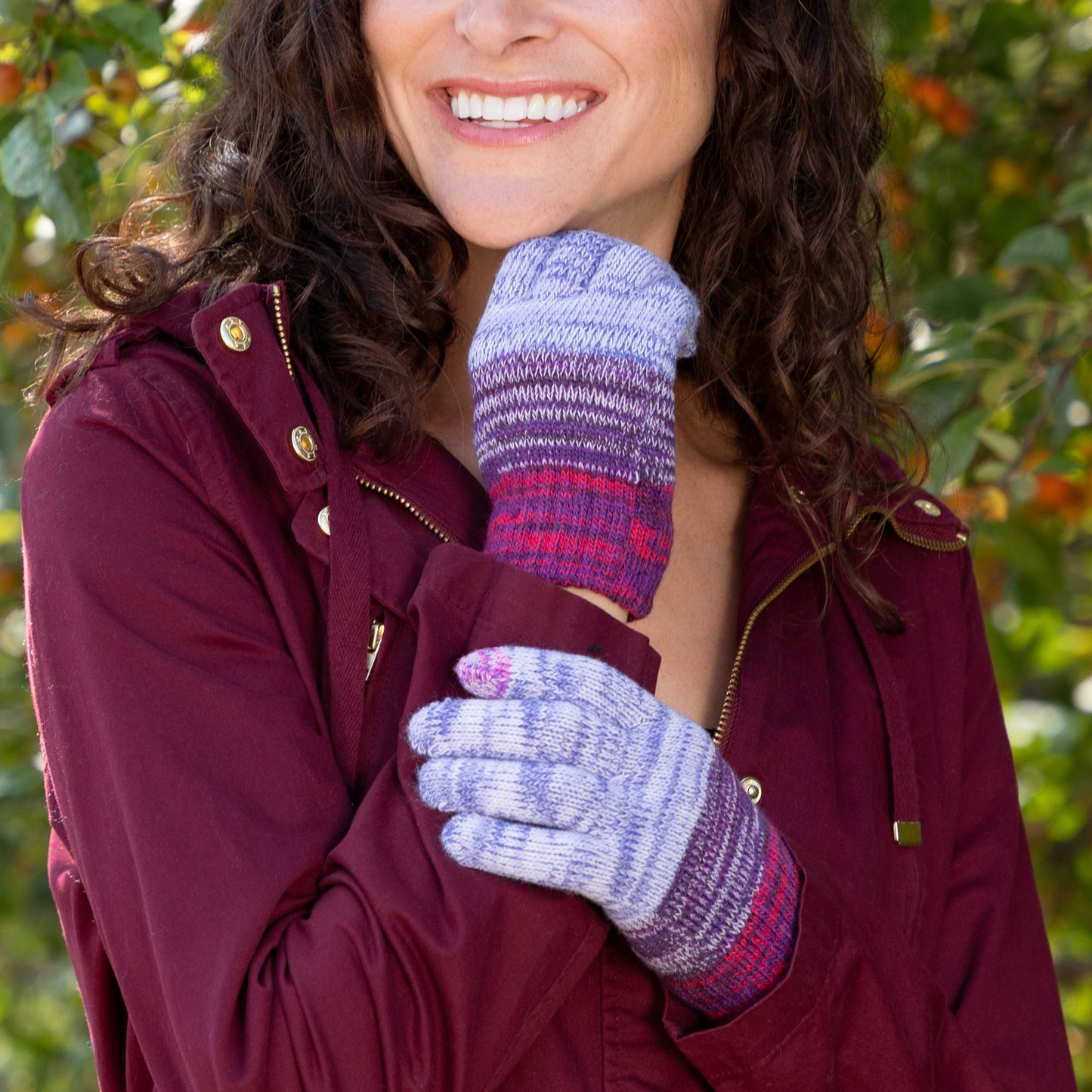 Rainbow Delight Touch Screen Gloves