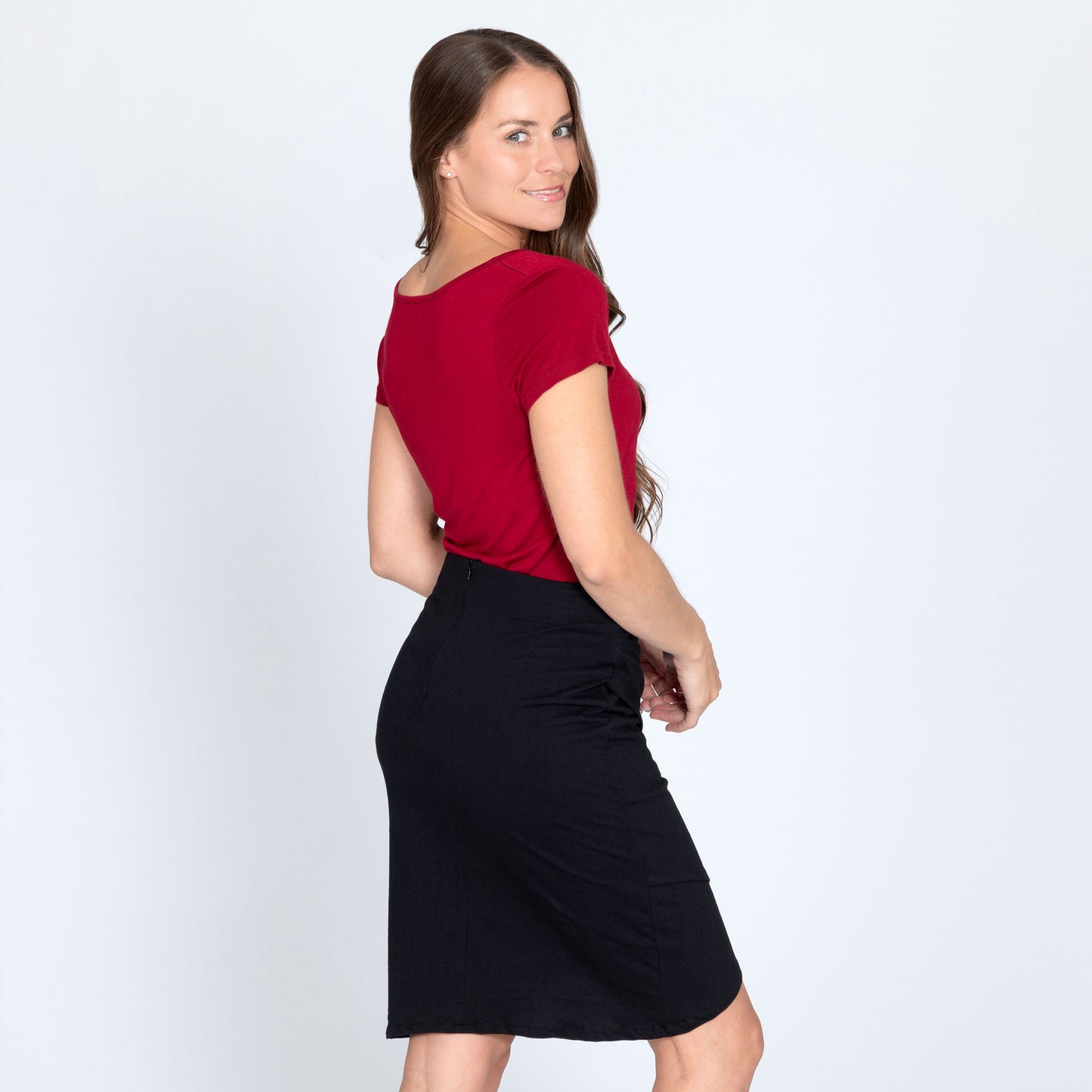 Organic Layered Pencil Skirt