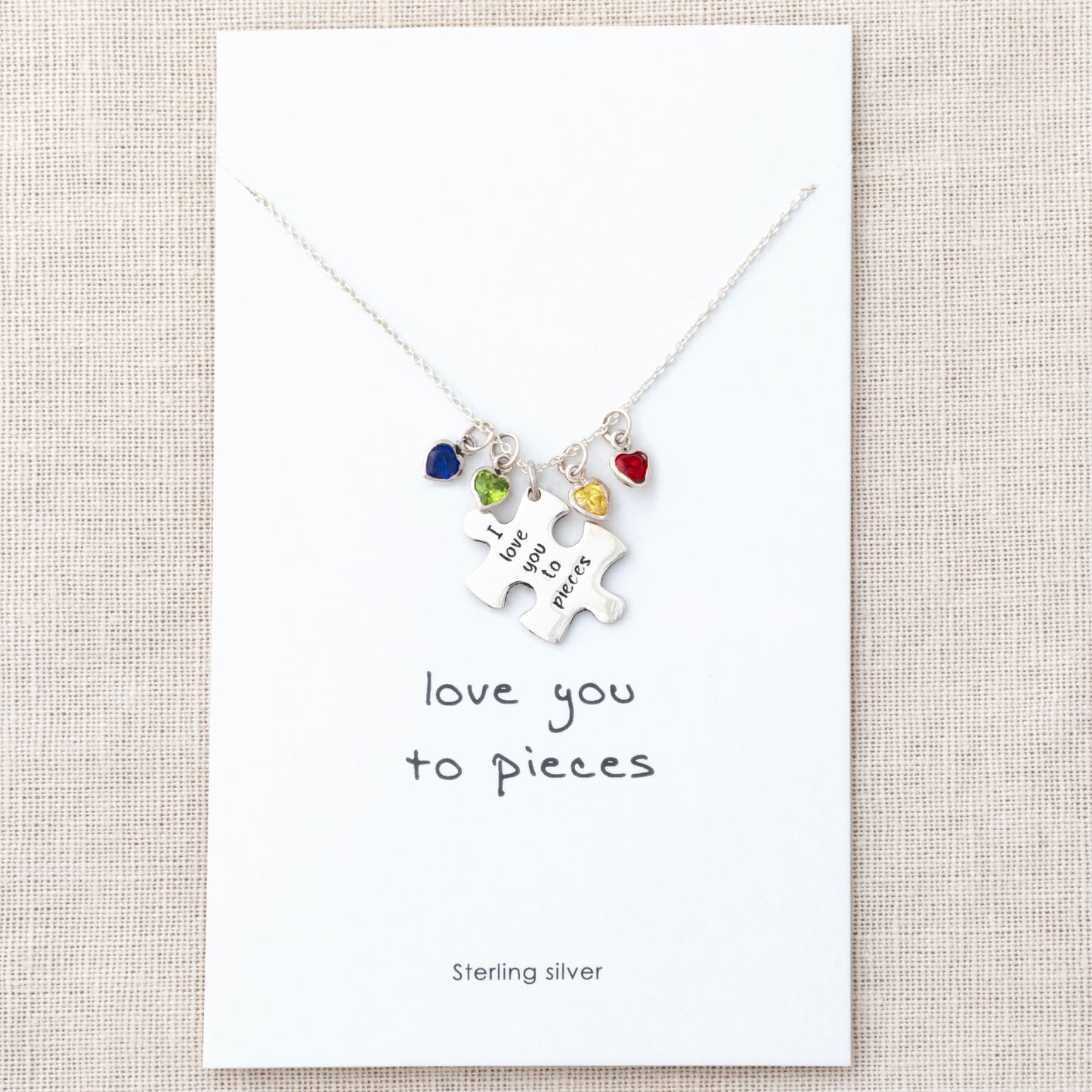 Love You To Pieces Sterling Necklace