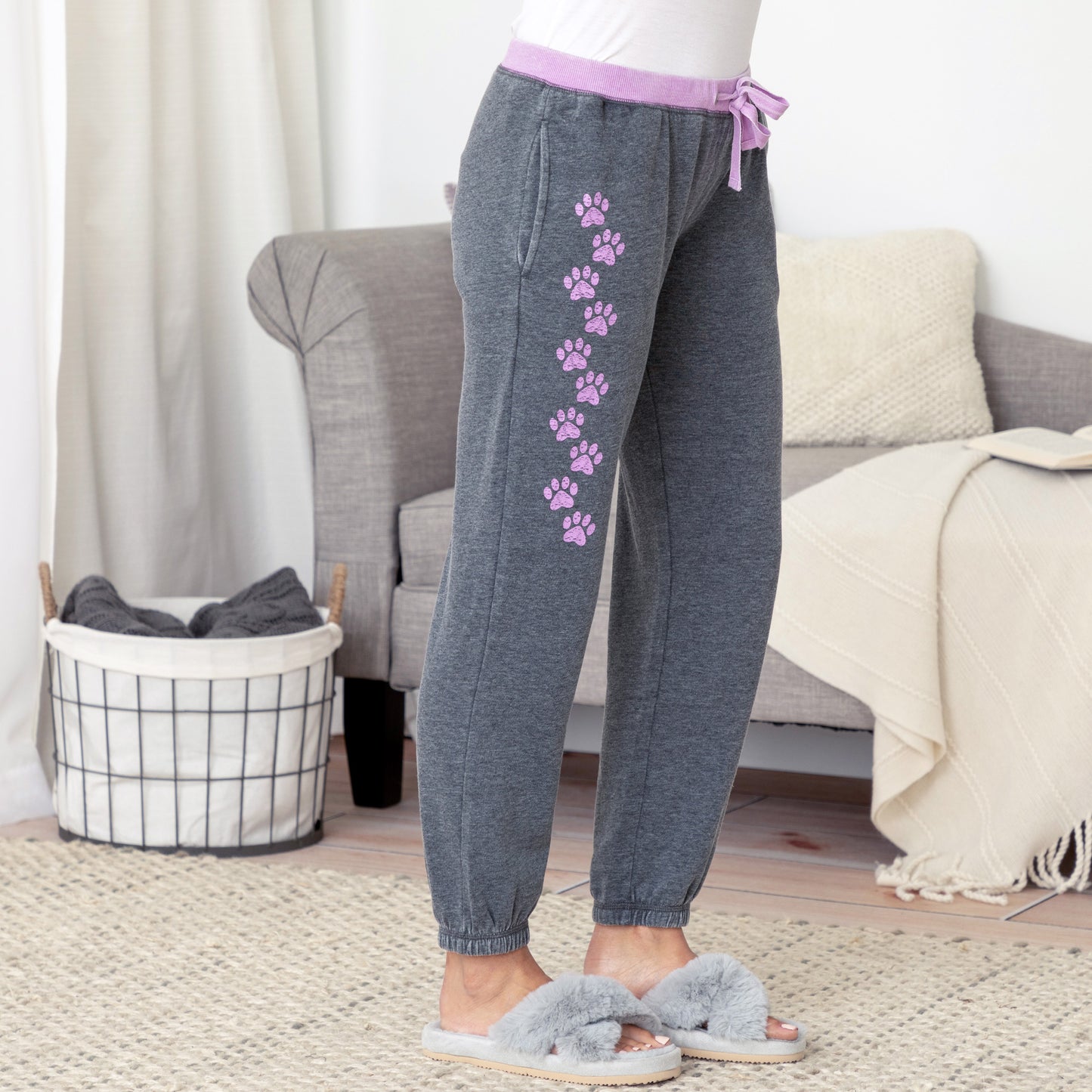 Walking Paws Burnout Sweatpants with Pockets