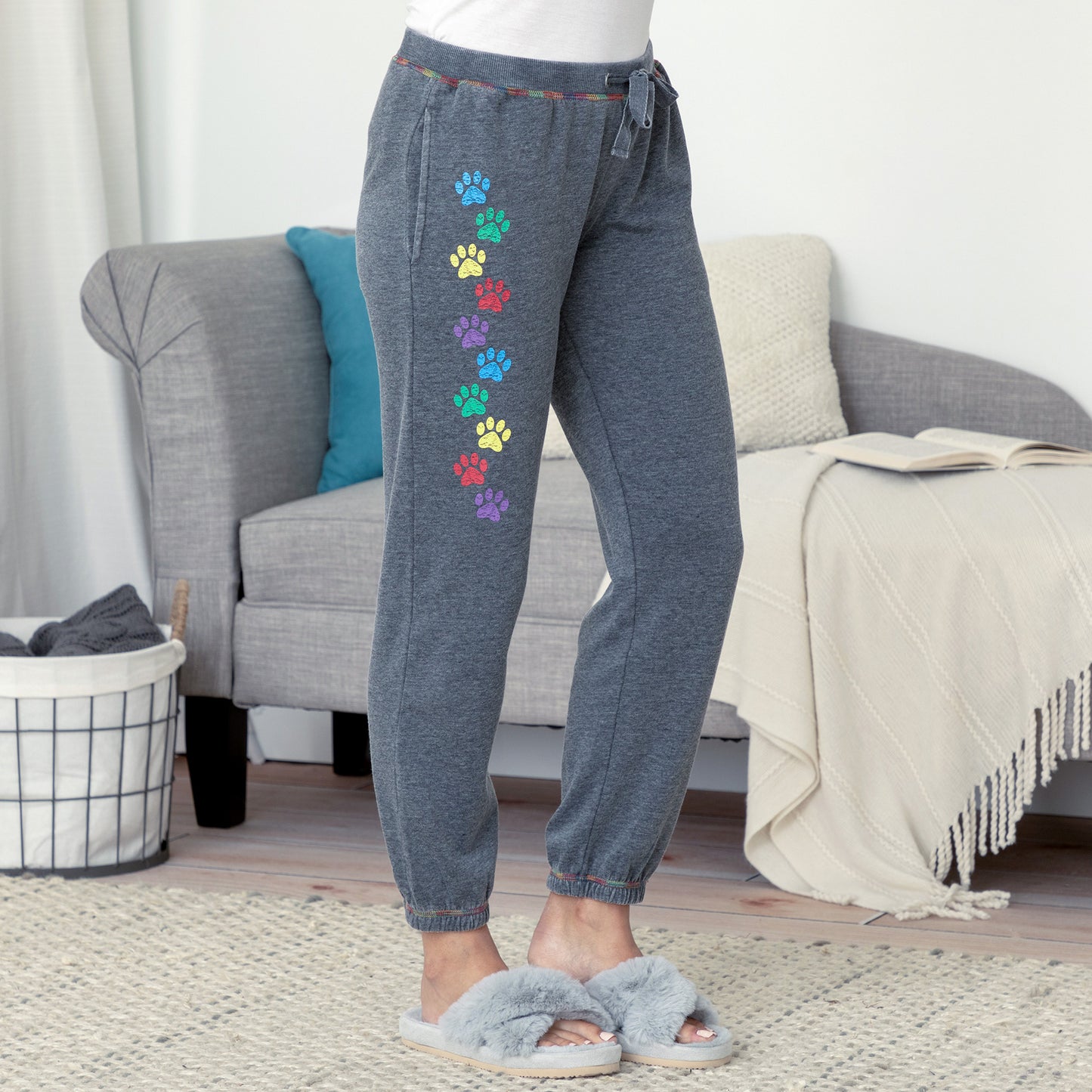 Walking Paws Burnout Sweatpants with Pockets