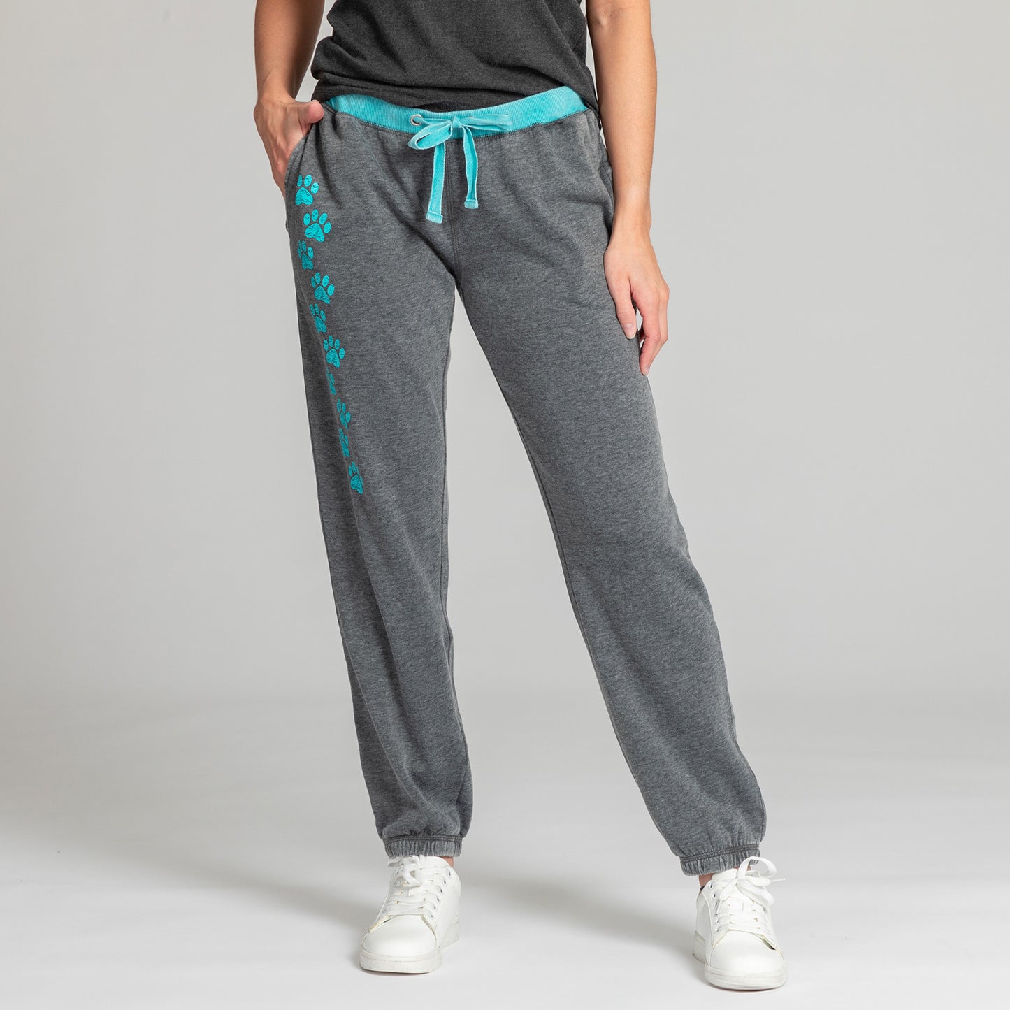 Walking Paws Burnout Sweatpants with Pockets