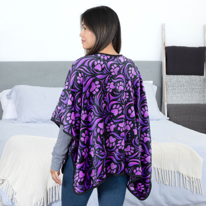 Super Cozy&trade; Paw Print Pocket Shawl