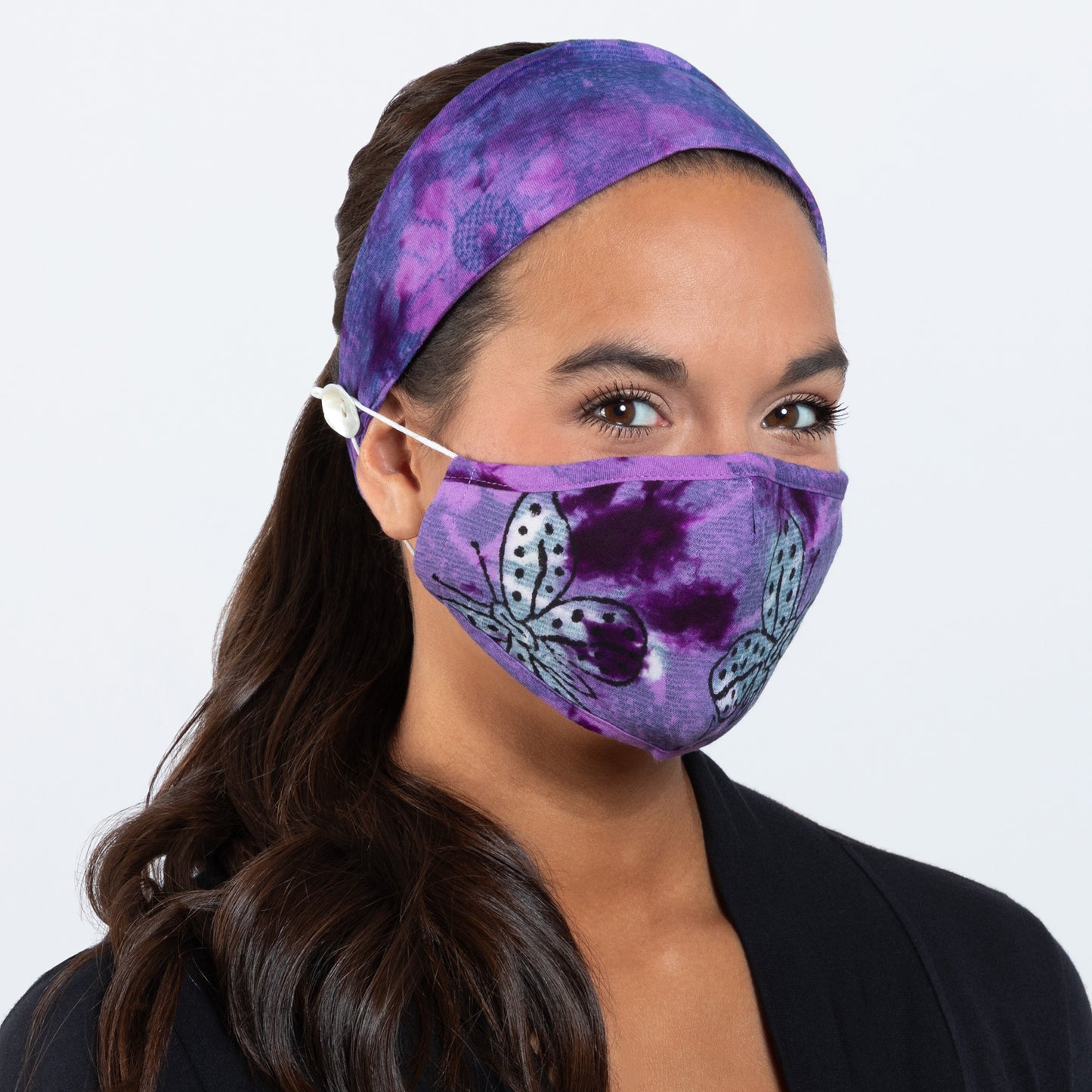 Butterflies in Bloom Face Mask & Headband