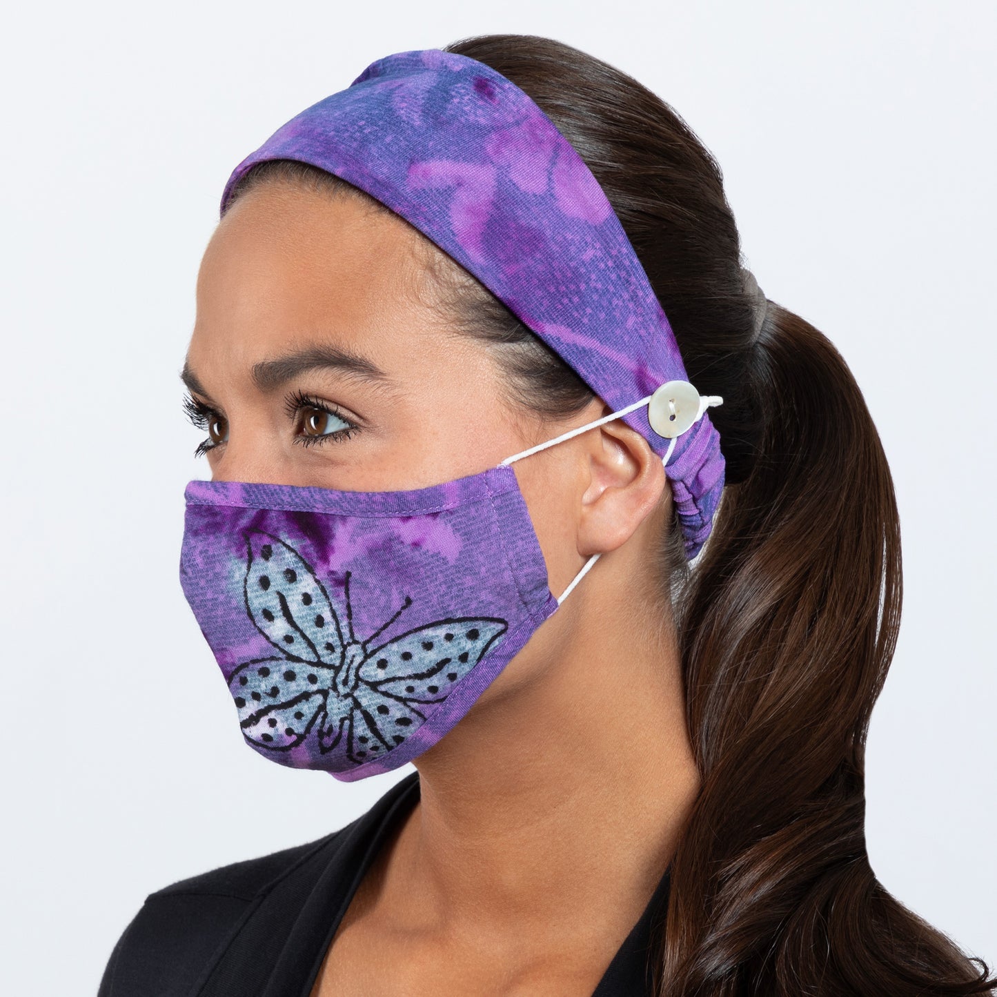 Butterflies in Bloom Face Mask & Headband