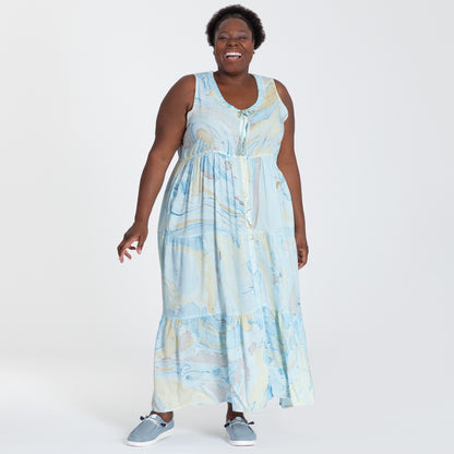 Saltwater Swirl Long Dress