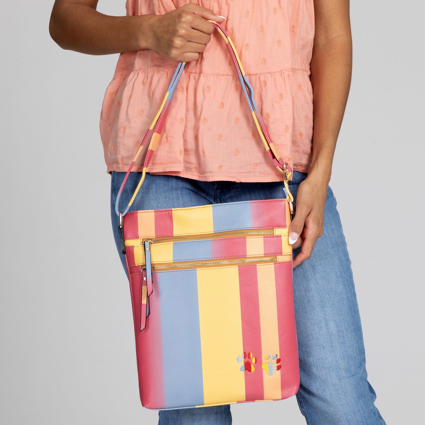 Ombre Paws Crossbody Bag