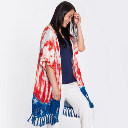 Stars & Stripes Handcrafted Lightweight Kimono