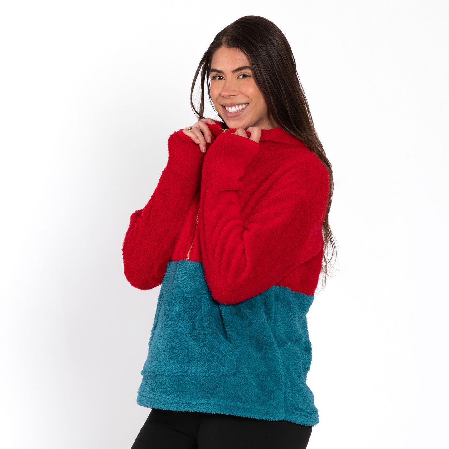 Two Tone Fleece Pullover