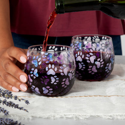 All Over Print Wine Glasses - Set of 2