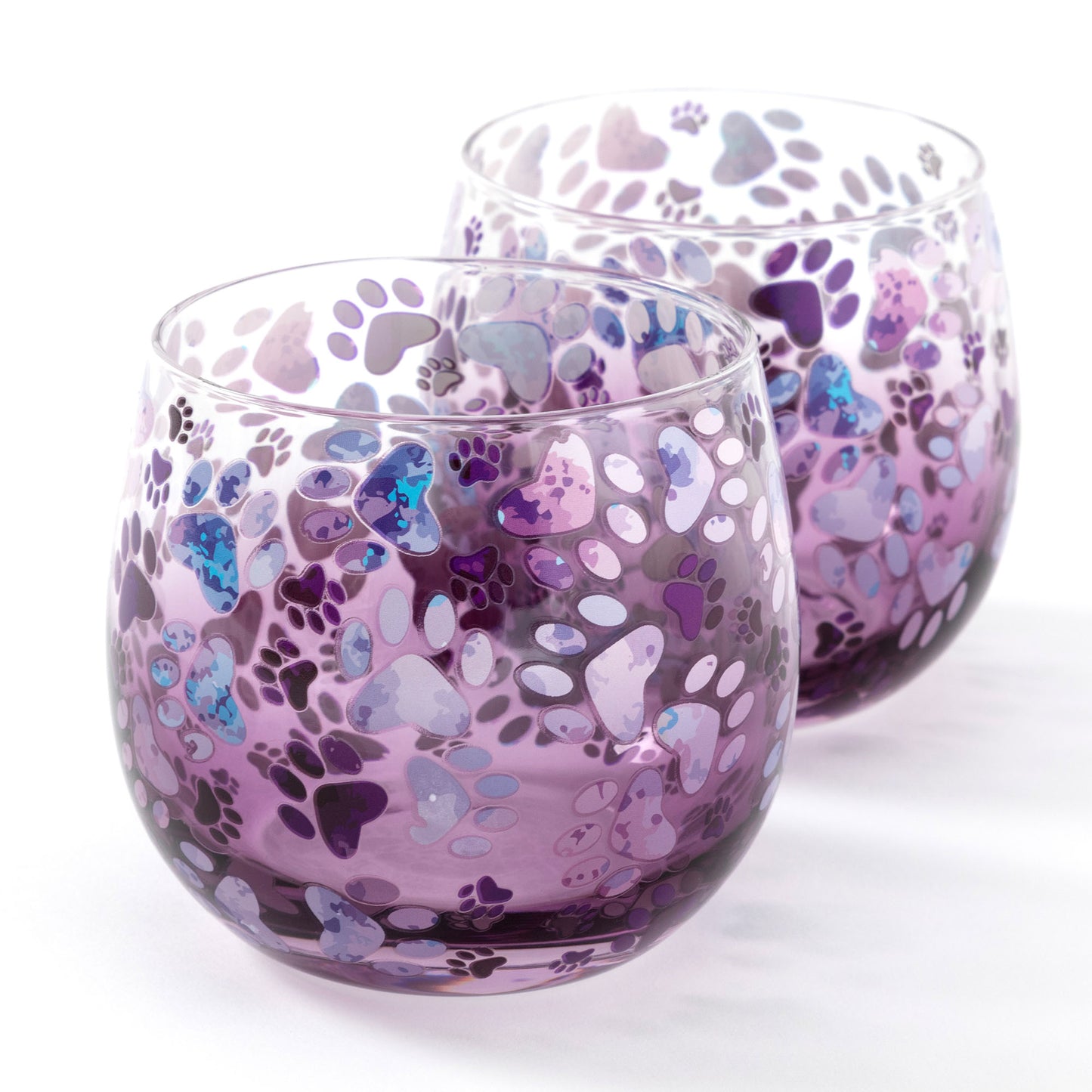 All Over Print Wine Glasses - Set of 2