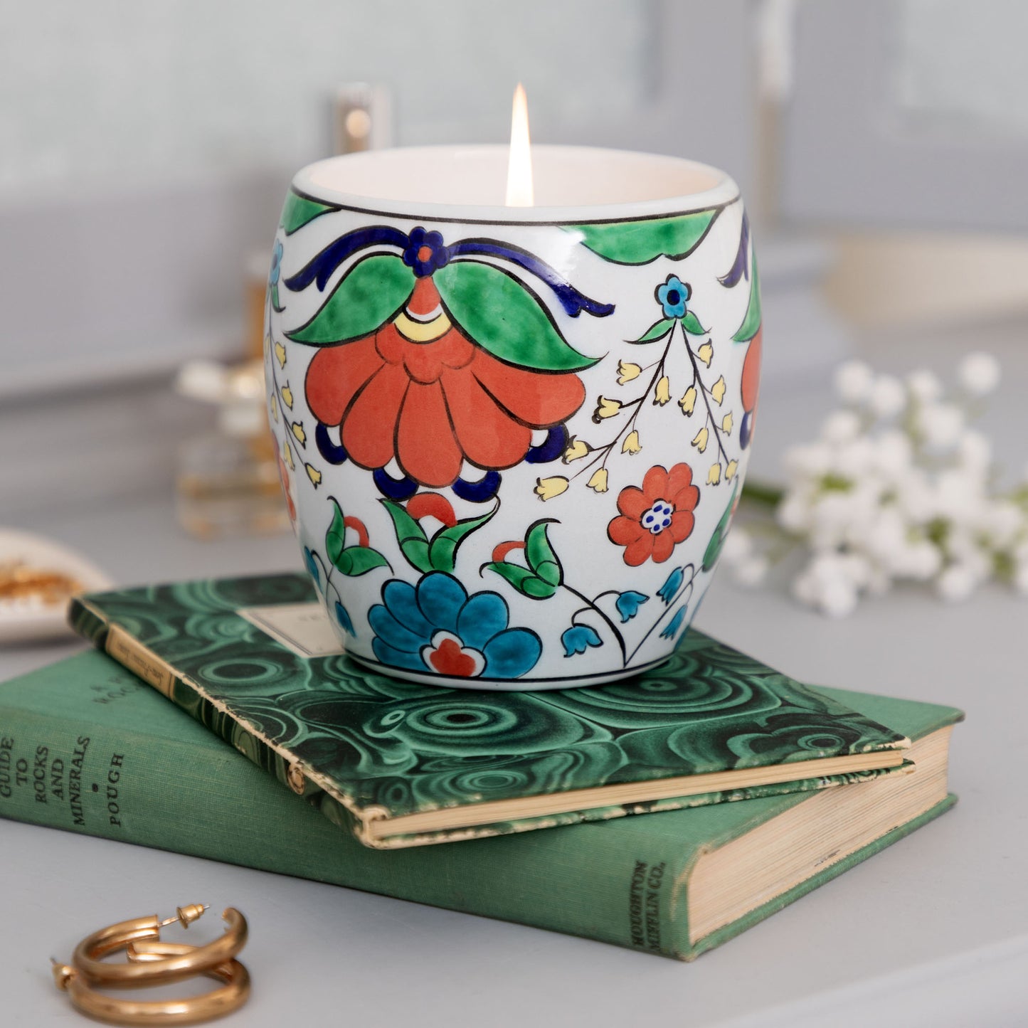 Ceramic Artisan Hand-Poured Candle