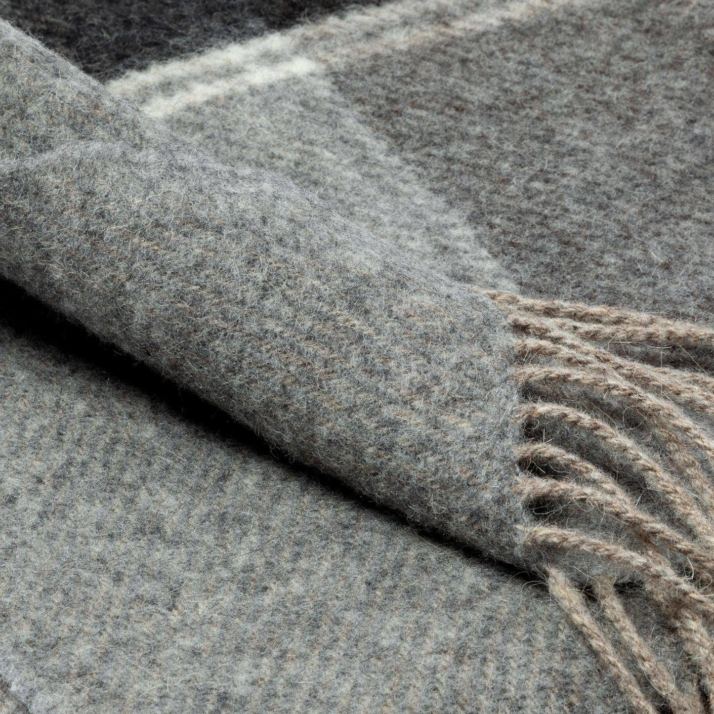 Ukrainian 100% Wool Fringed Throw Blanket