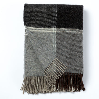 Ukrainian 100% Wool Fringed Throw Blanket