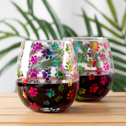 All Over Print Wine Glasses - Set of 2