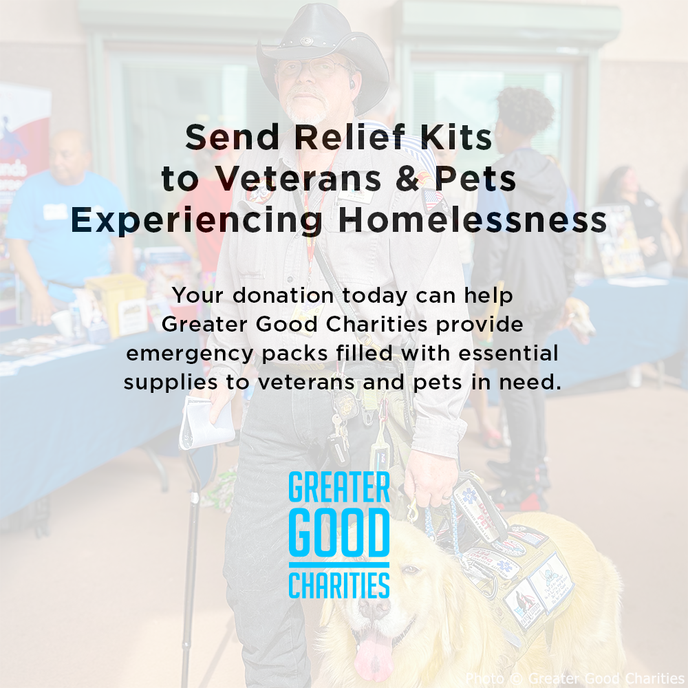Send Relief Kits to Veterans & Pets Experiencing Homelessness