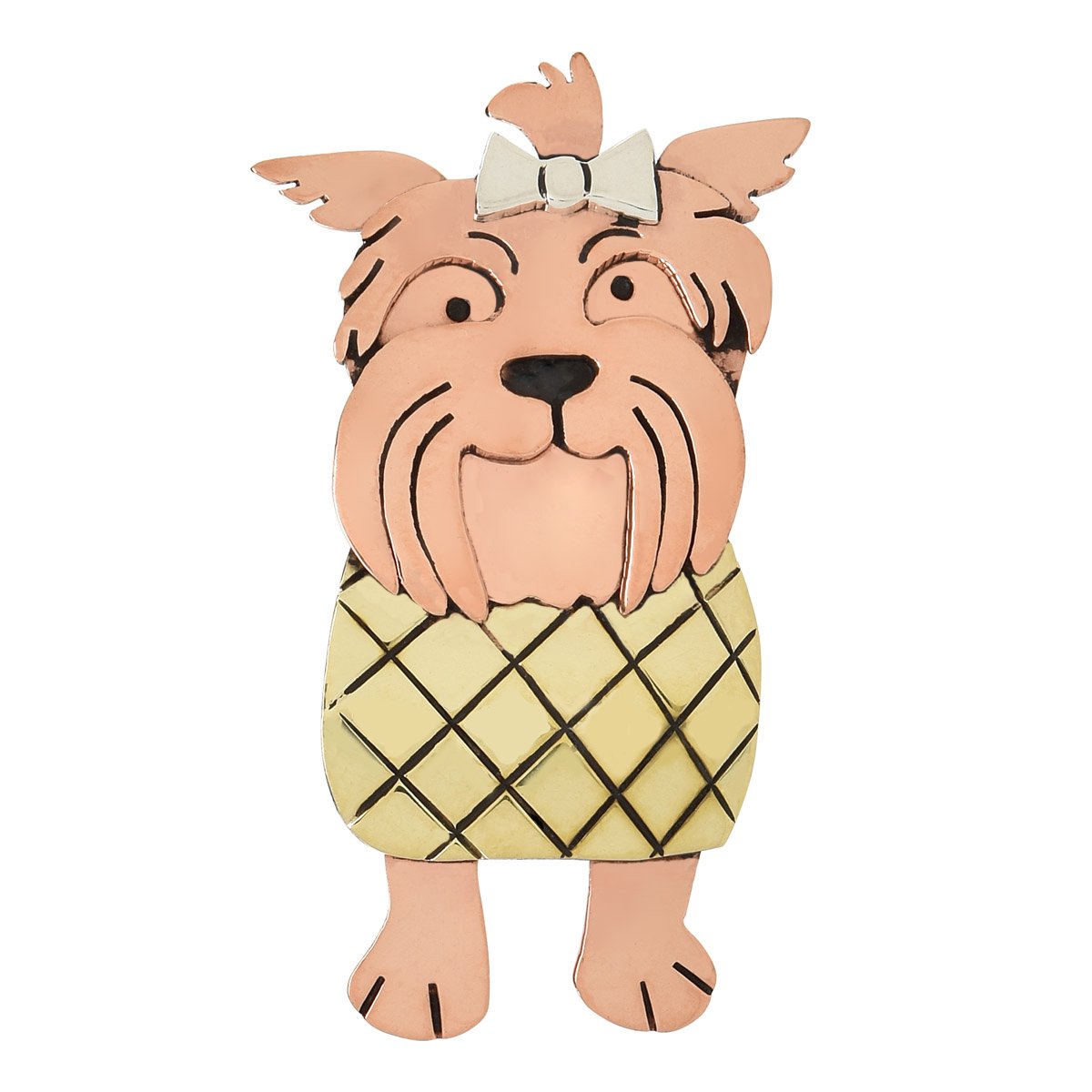 Yorkie Mixed Metals Pin