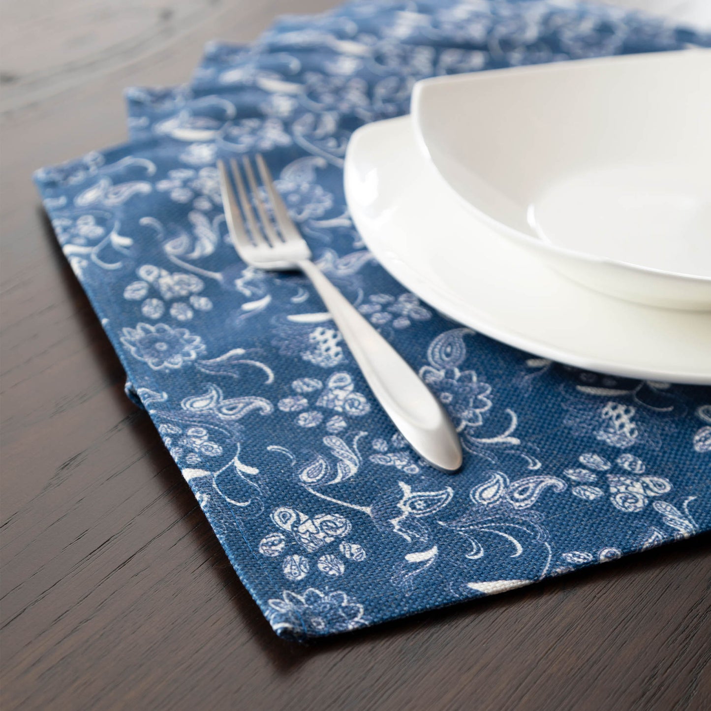 Blue Paisley Placemats - Set of 6