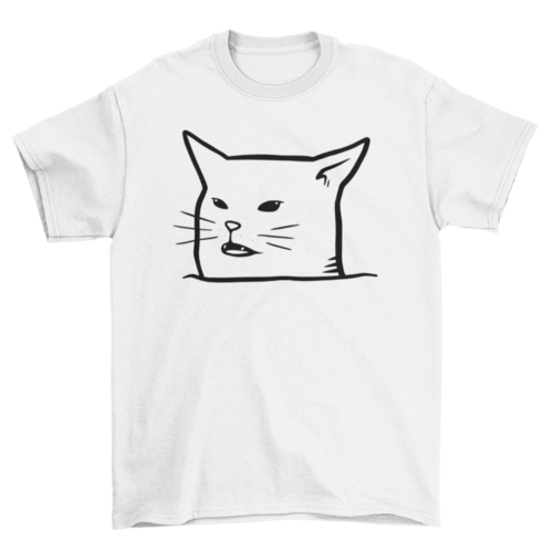 White Cat Meme Short-Sleeve T-Shirt