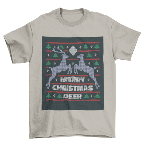 Reindeer Christmas Sweater T-Shirt