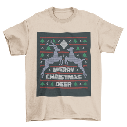 Reindeer Christmas Sweater T-Shirt