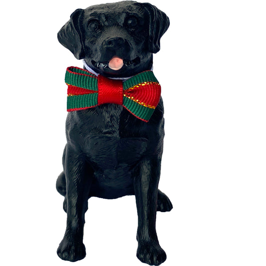 Sitting Black Labrador Retriever Dog Christmas Ornament