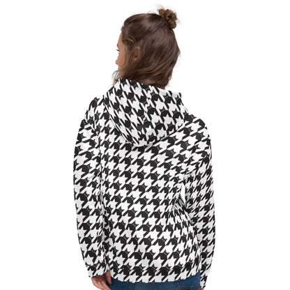 Black Cat Houndstooth Hoodie