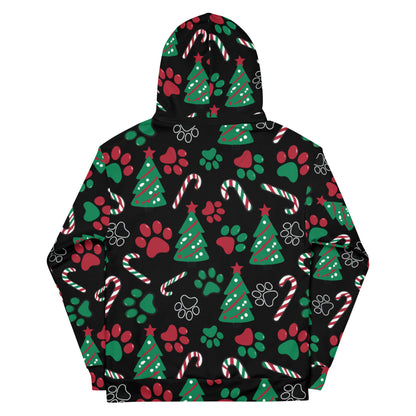 Christmas Paws & Candy Canes Hoodie