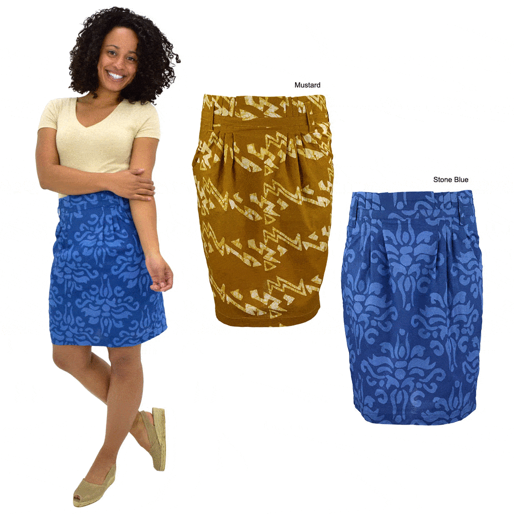 Batik Pleated Skirt