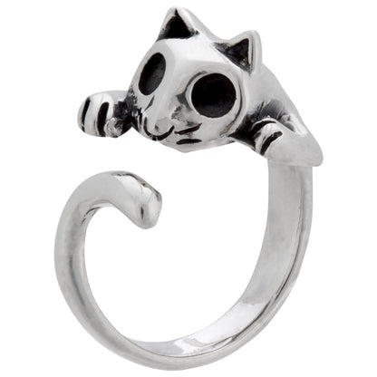 Cat Sterling Wrap Ring