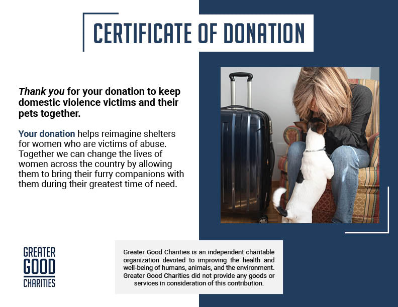Keep Domestic Violence Victims and Their Pets Together