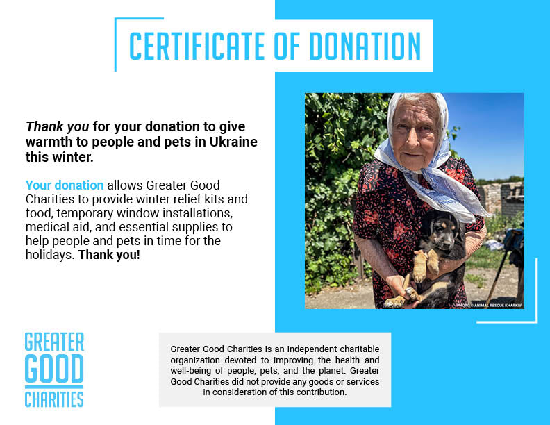 Crisis in Ukraine: Give Warmth to People and Pets this Winter