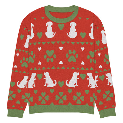 Christmas Dogs Knitted Crewneck Sweater