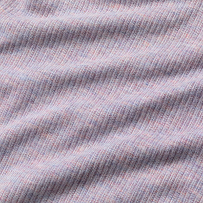 Soft Melange Paw Print Purple Rib Knit Pants