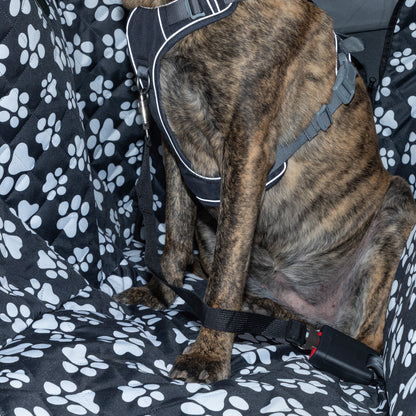 Waterproof Paw Print Car Seat Cover Hammock | Scratch Proof, Non-Slip Back Seat Protector