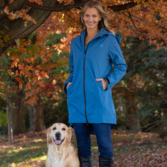 Paw Symphony Long Magical Print Rain Jacket