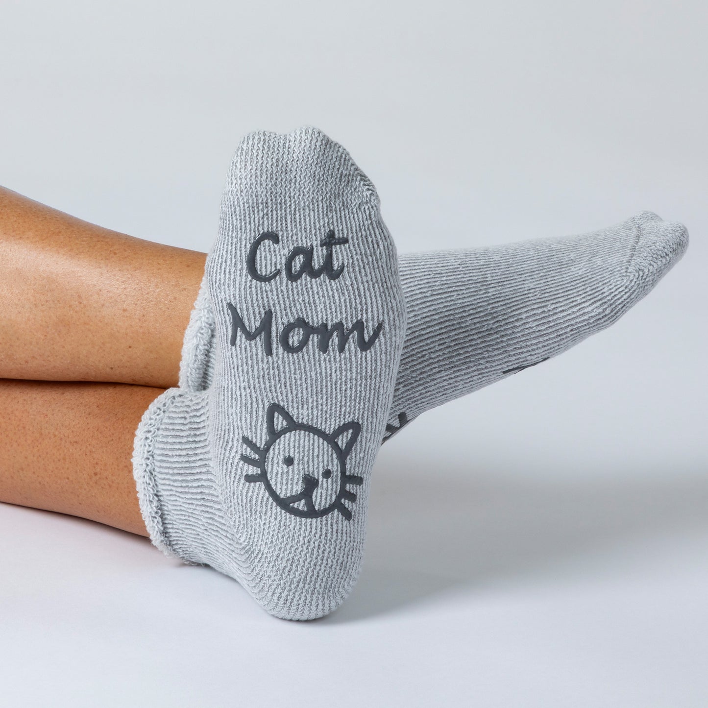 Dog Mom & Cat Mom Non-Slip Gripper Slipper Socks